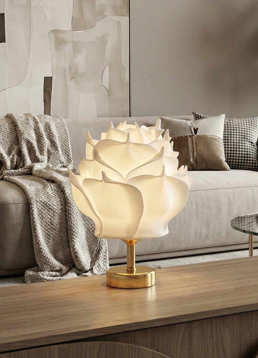 Opviq Lámpara de mesa Eva Blanco y Dorado Brillante Opviq Lámpara de mesa Eva Blanco y Dorado Brillante